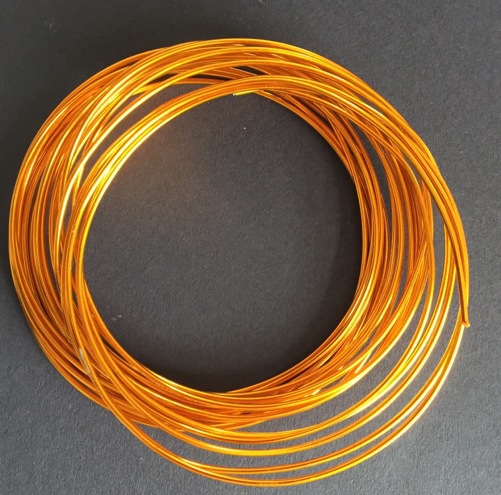 Jewellery Craft Wire Aluminium 1.5mm mustard